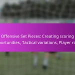 Goal Kicks: Quick transitions, Player positioning, Offensive plays