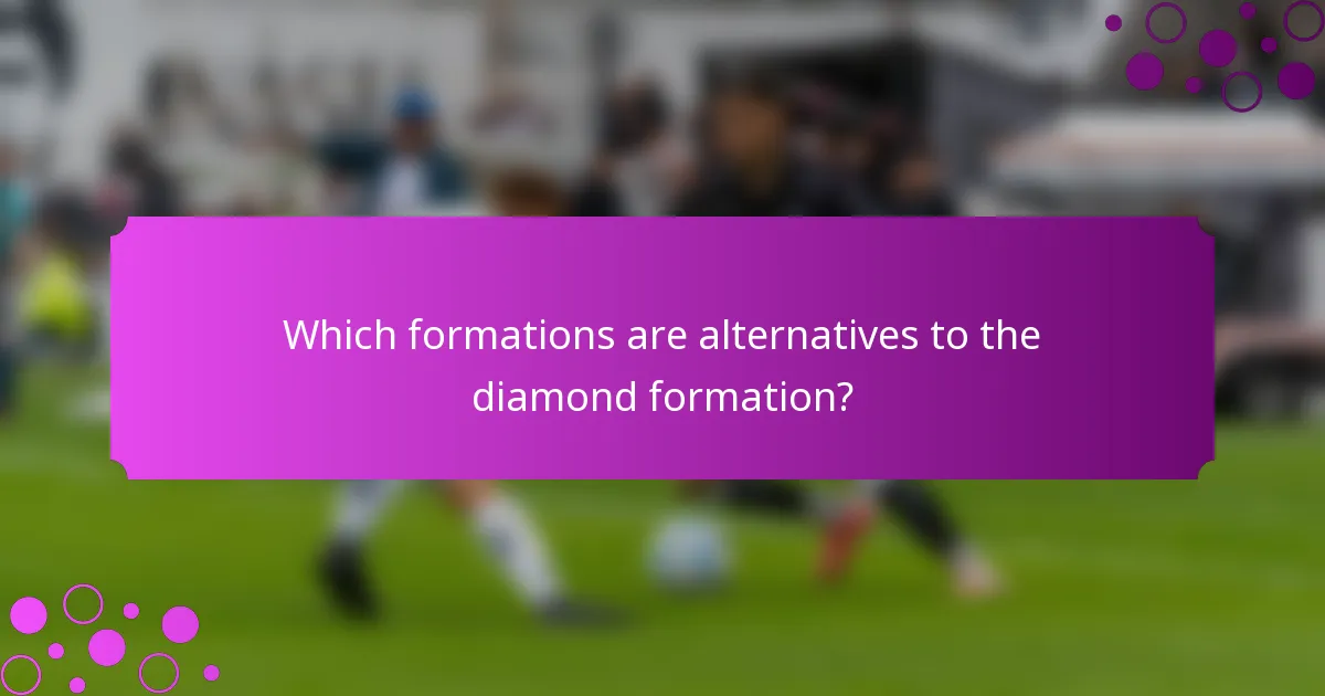 Which formations are alternatives to the diamond formation?